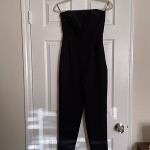 Elegant Black Strapless Jumpsuit